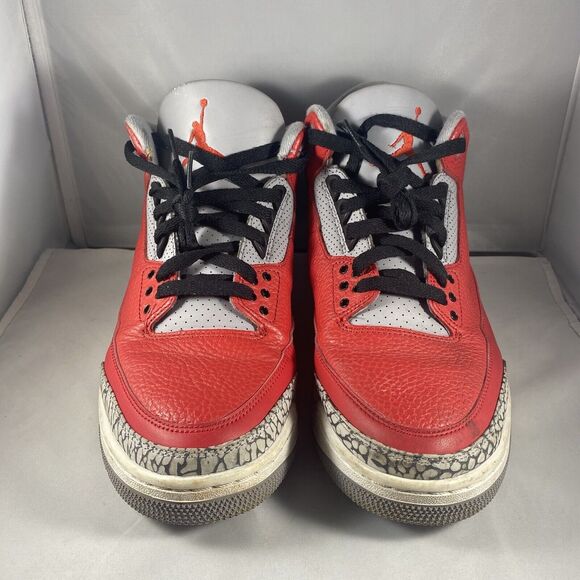 Jordan 3 Retro SE Unite Fire Red Grey Cement 2020 CK5692-600 Size 11.5 - Picture 3 of 9